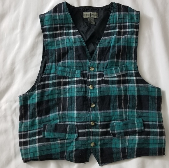 Robert Stock Other - Robert Stock button down plaid vest
